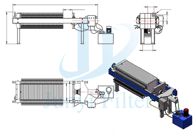 Hydraulic plate and frame filter press for Industrial filtration ...