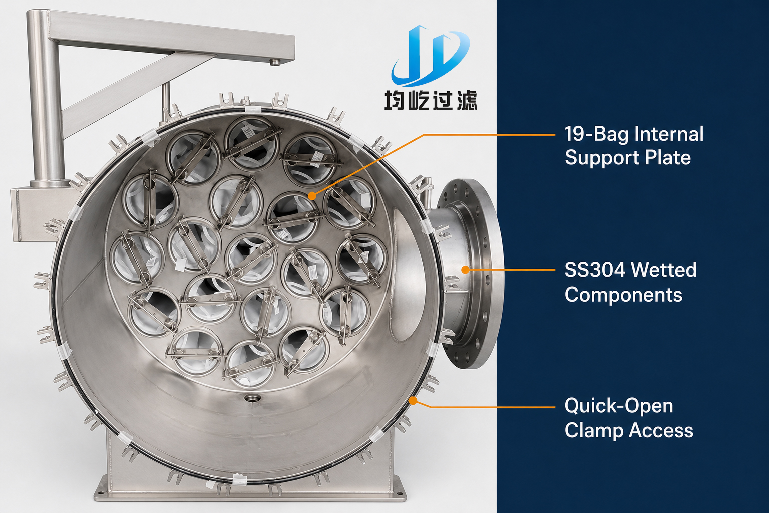 Horizontal bag filter (16)
